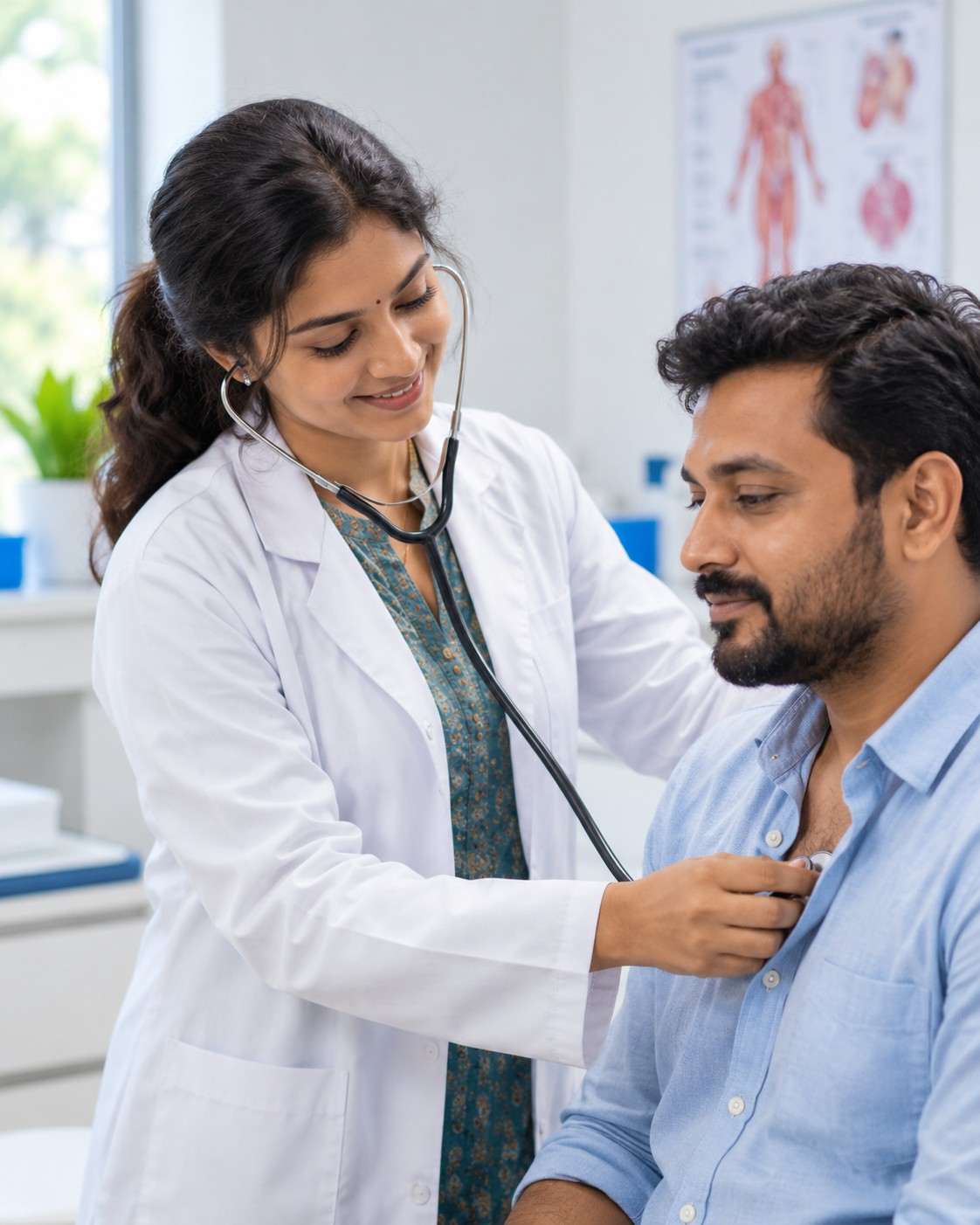Compassionate Stethoscope Examination-