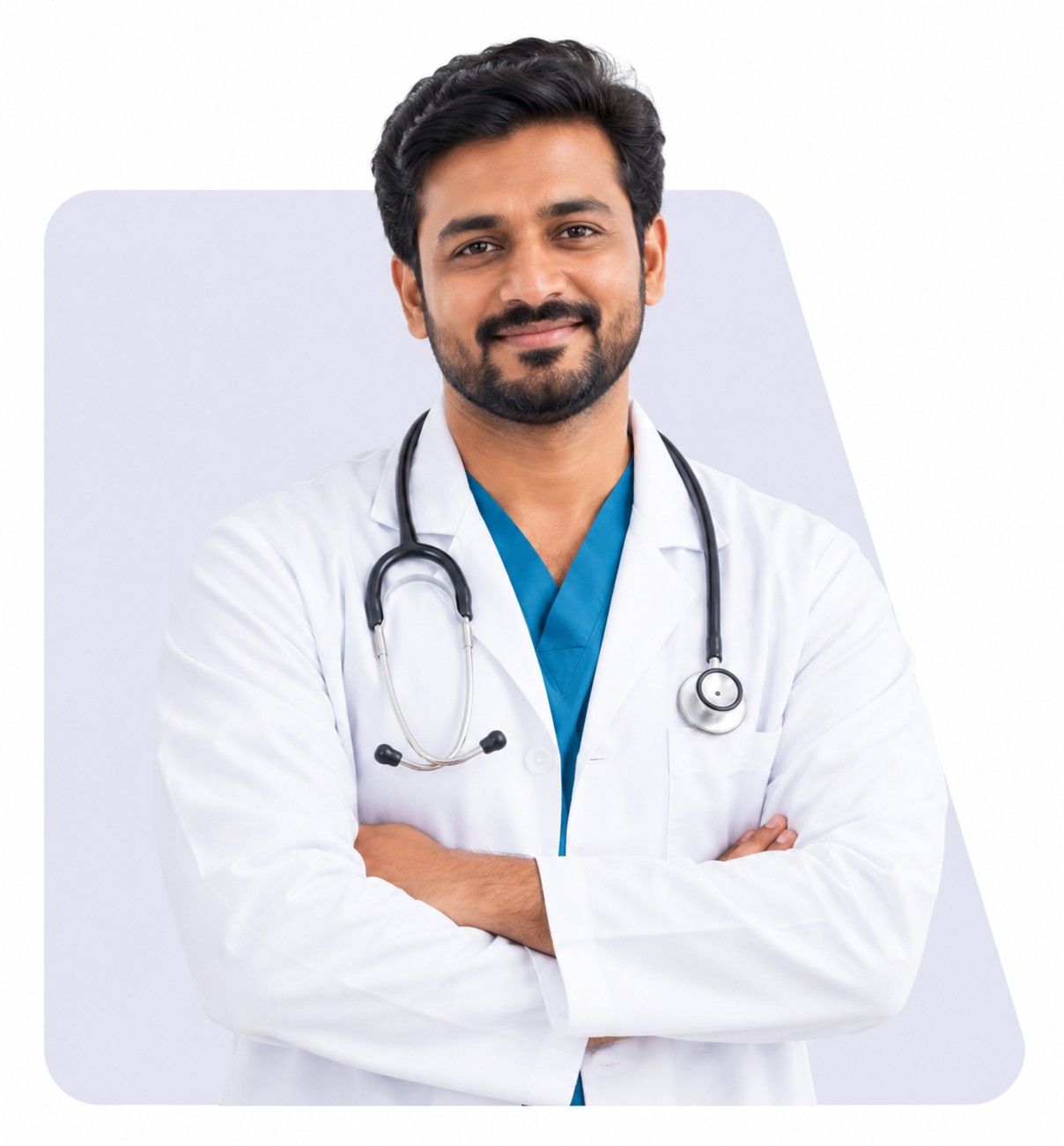 Friendly Doctor in White Coat